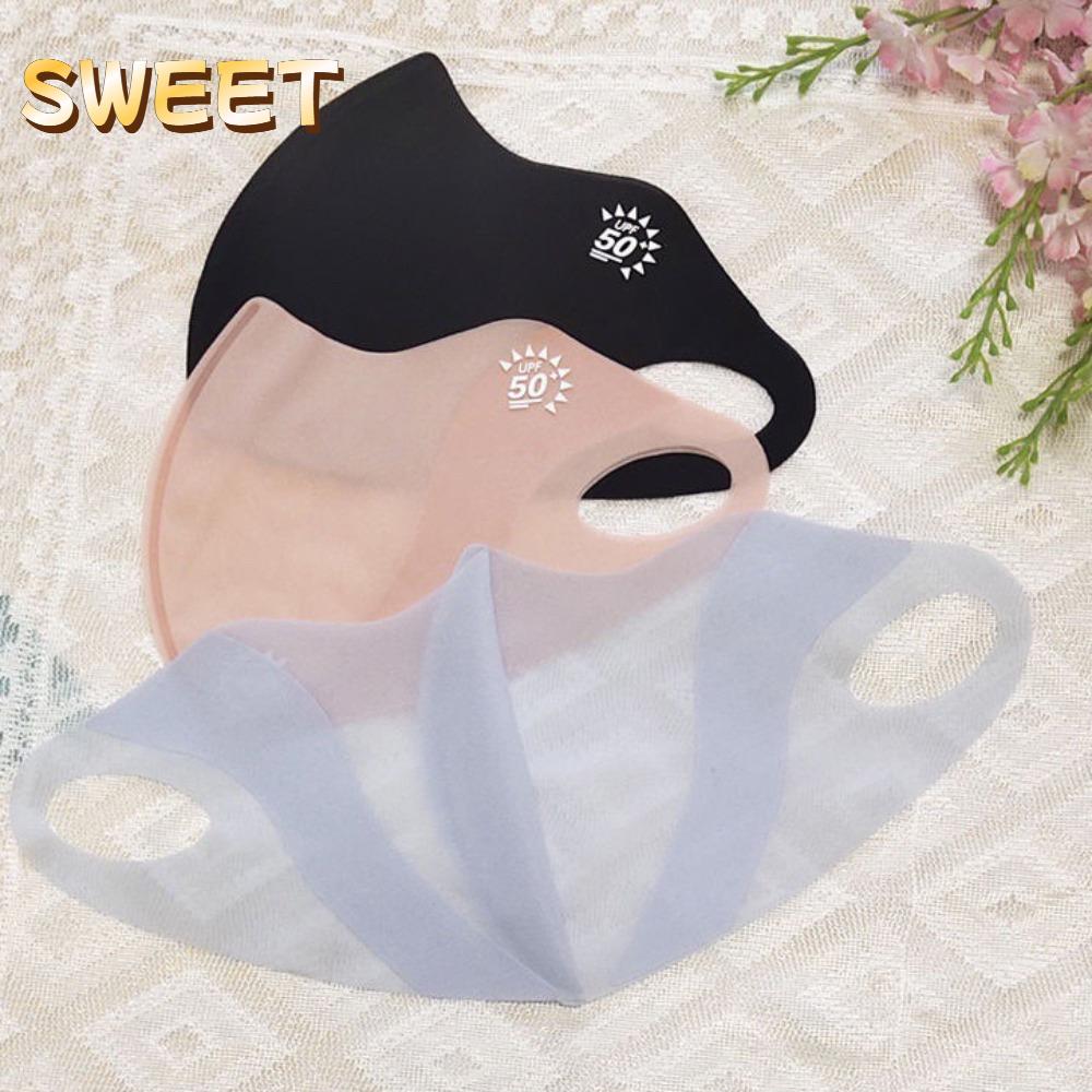 Cloth Face Mask Washable - Ultradünne Anti-UV-Sonnenschutzmaske aus Eisseide, Sommer, Outdoor-Sport,