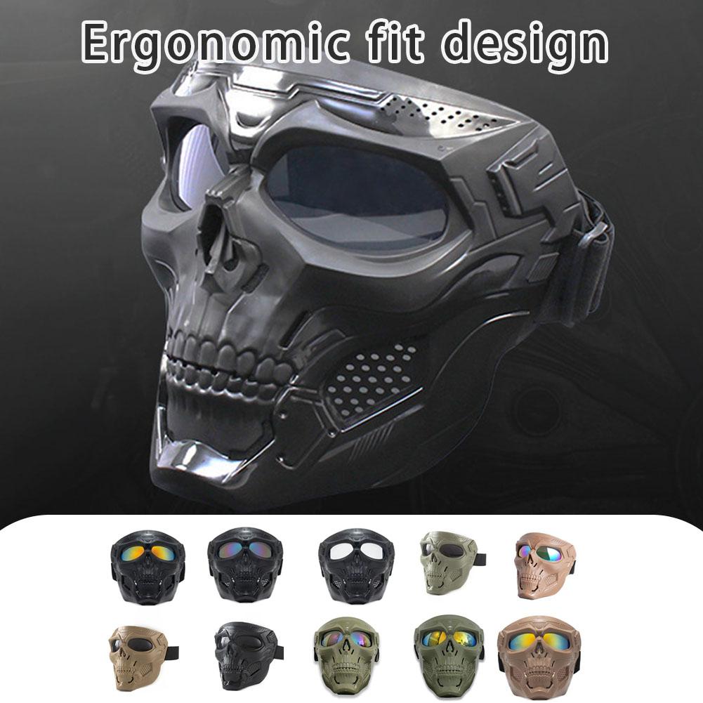 Mask Lanyard Adjustable - Kreative Schädel Motorrad Reit Maske Retro