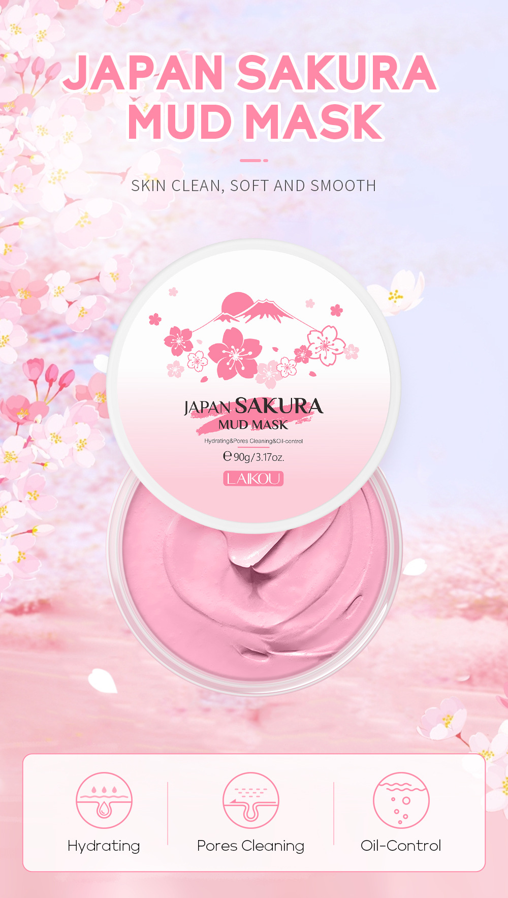 LAIKOU Sakura Tonmaske 25g/90g – Dust Mask Construction Bewertung und Preis